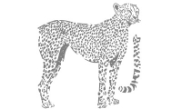 Samolepka v balení -Gepard
